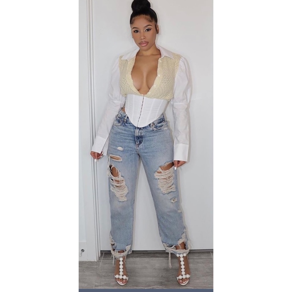 Cropped Long Sleeve Top